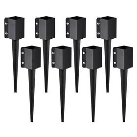 Vevor 197988390237 8 Pack Fence Post Anchor Ground Spike 24 X 4 Inches Outer Diameter