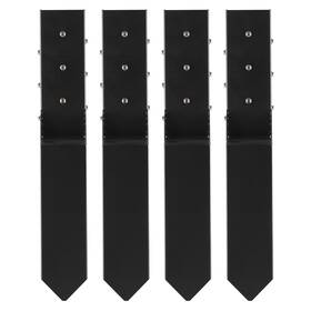 Vevor 197988392415 Fence Post Anchor Repair Kit 4 Pack Inner Dia. 3.5x3.5 In Heavy Duty Steel Bas
