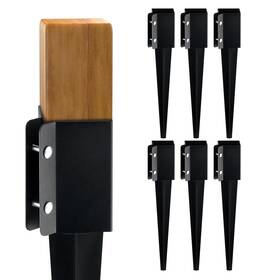Vevor 197988392897 Fence Post Anchor Ground Spike 6 Pack 24 X 4 Inches Outer Diameter Inner D