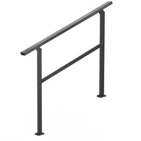 Vevor 197988669791 Outdoor Handrails For 2-3 Step Stairs Black Square Tube Easy Install Senior