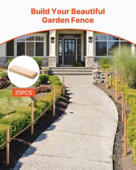 Vevor 197988886518 Wooden Garden Stakes 25pcs 24x0.5x1.5 In Sturdy Fir Wood Survey Grading