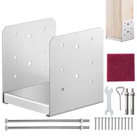 Vevor 313028748749 6 Inch X Post Base 1-piece Stainless Steel Adjustable Anchor Bracket I