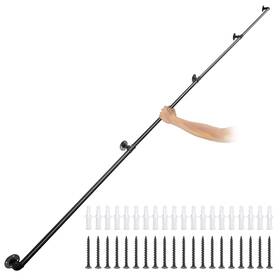 Vevor 840281517404 Pipe Stair Handrail 13ft Staircase 440lbs Load Capacity Carbon