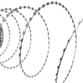 141075 Vidaxl Razor Wire Galvanized Steel Helical Fence Coil 328ft Total Length Security