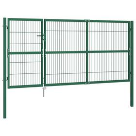 142571 Vidaxl Garden Gate With Posts Steel Anthracite Fence Patio Outdoor Multi Sizes