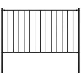 145210 Vidaxl Fence Panel Garden Barrier With Posts Powder-coated Steel