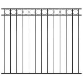 Vidaxl 146319 Fence Panel Outdoor Landscape Fencing Barrier Border Edging Steel Black