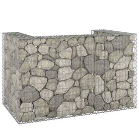 Vidaxl 151299 Gabion Wall For Garbage Bins Galvanized Steel Stone Basket Cage