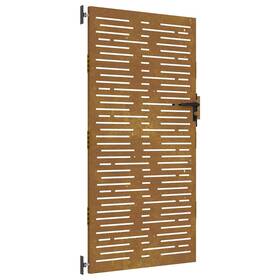 Vidaxl 153248 Garden Gate Decorative Door Outdoor Fence Corten Steel Square Design