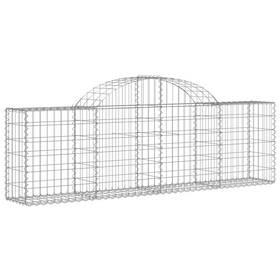 153483 Vidaxl Gabion Basket Arched Planter For Flower Galvanized Iron
