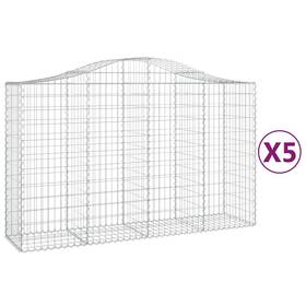 3145664 Vidaxl Gabion Basket Arched Planter For Flower Galvanized Iron