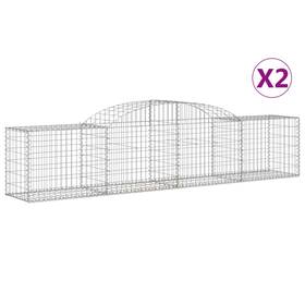 3146665 Vidaxl Gabion Basket Arched Planter For Flower Galvanized Iron 3146665 Vidaxl Gabion Basket Arched Planter For Flower Galvanized Iron