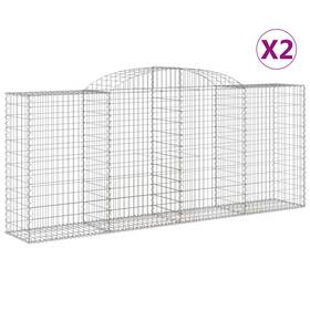 Vidaxl 3146719 Gabion Basket Arched Planter For Flower Galvanized Iron