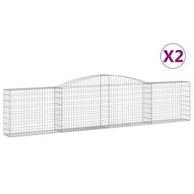 Vidaxl 3146853 Gabion Basket Arched Planter For Flower Galvanized Iron