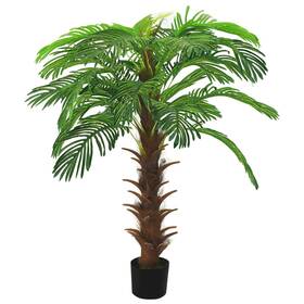 Vidaxl 336307 Artificial Tree Cycas Lifelike Tropical Palm With Pot 35.4 Inch Green