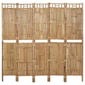 341750 Vidaxl 3-panel Room Divider Folding Privacy Screen Outdoor Garden Patio Bamboo V