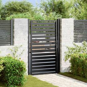 Vidaxl 42004148 Patio Gate Lockable Black 39.4x59.1 Inch Aluminium