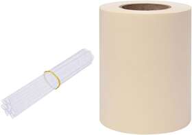 Vidaxl 696601835495 Pvc Privacy Screen - 114.8ftx0.6ft Durable Garden Border Fence In Cream &