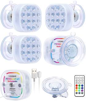 V-lfd-4p Vidome Rechargeable Pool Lights For Above Ground Pools Led Inground