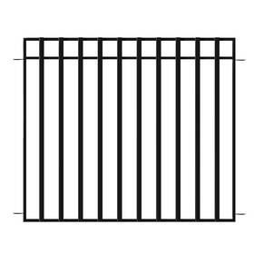 3-rail Vigoro 711181363401 37.2 Inch H X 42.87 W Metal Garden Fence Panel 4-pack