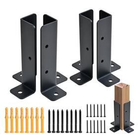 30570 Vigtayue 4 Pcs Adjustable Deck Post Anchor Base Brackets Fit 1.5x1.52x22x44x4 Woo