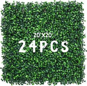 Sszsc24pcs20x20ycv0 Viphomesupply 20ftftx20ftft 24 Pcs Artificial Hedge Boxwood Panels Faux Wall Privacy Screen