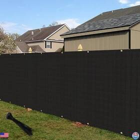 B0bdrfg8b5 Visit The Ecoopts Store 6ft X 50ft Black Privacy Fence Screen Copper Grommets 90% Uv Protection