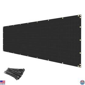 Visit The Infrange Store B0bk2rll3g Heavy Duty 4ft X 12ft Black Privacy Fence Screen - Durable Mesh For Garden And Patio
