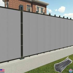 B08f2ybwzr Visit The Patio Store Heavy-duty 6ft X 20ft Light Gray Privacy Fence Screen With Durable Mesh