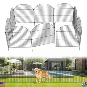 Visit The Tivray Store Ps250279 10pcs 32in Tall Rustproof Metal Garden Fence For Dogs Rabbits Yard Decor