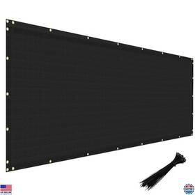 B0bkhbkg17 Visit The Windscreen4less Store Heavy-duty 4ft X 20ft Black Privacy Fence Screen With Grommets