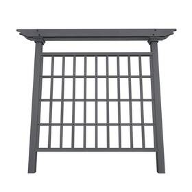 Va68901 Vita Privacy Trellis 80 Inch L X 90 H Wildwood Cedar Subtle Modern Touch Charcoal
