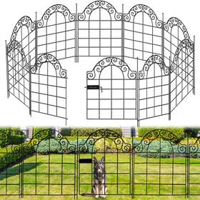 Vt0050 Vivantia Tall Garden Fence Animal Barrier With Gate 36 In H X 27 W 10 Panels