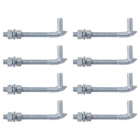 Vivida B0cnrrbk4z 6 Inch J Bolt Gate Hinge 8pcs 5/8 Male Pin Hot-dip Galvanized