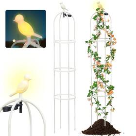 Vtuyet Tynxnzj123 Round Bird Head Metal Garden Obelisk Trellis For Climbing Plants Outdoor With