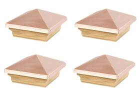 Waddell 038453197190 Pyramid Post Top 4 Inch X Pine/copper Brown Prefinished - 220 4-pack