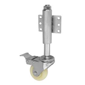 Walfront 736342450455 3 Inch Nylon Metal Gate Wheel Caster Heavy Duty Flat Spring Loaded Swivel Ca