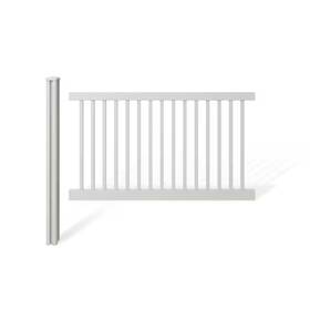 Wambam Fence 445049519534 Yard And Pool Panel With Post Cap 4 Ft. Hx 7 W Premium Vinyl Clean