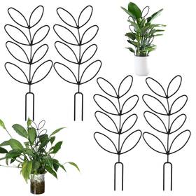 Wanmu 730638 4 Pack Small Plant Trellis For Climbing Plants Indoor 12 Inch Plastic Trelli