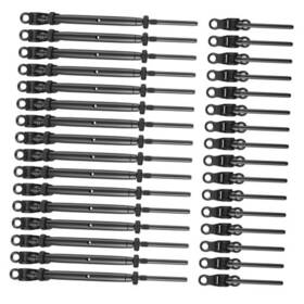 Wk1-8bkcrh Wayska 16 Pairs Black T316 Stainless 1/8 Inch Fit For Wire Rope