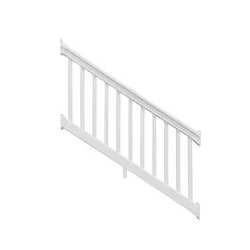 Weatherables 744110547702 Riviera 3 Ft. H X 8 W White Vinyl Stair Railing Kit
