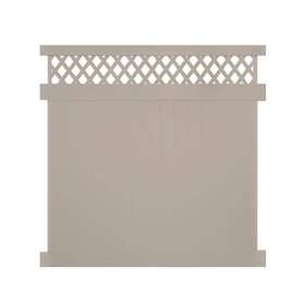 Pkpr-lat-6x6 Weatherables Privacy Fence Panel Kit 6-ftx6-ft Flat Top Uv Protected Vinyl Khaki