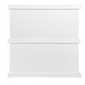 Weatherables Pwpr-3r-6x6 Augusta 6 Ft. H X W White Vinyl Privacy Fence Panel Kit