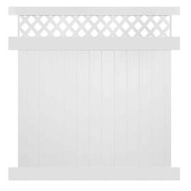 Pwpr-lat-5x6 Weatherables Vinyl Fence Panels 5ft H X 6ft W White Privacy Kit Uv Protected