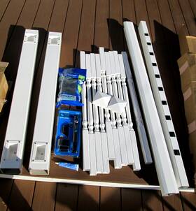 Wwg-t42-c60 Weatherables Delray 3.5 Ft. X 5 White Vinyl Railing Gate Kit With Colonial Spindles W