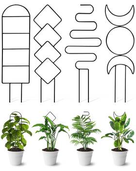 Whtawtaw P0046 4 Pack Indoor Climbing Plant Trellis Small For Potted Plants Outdoor Met