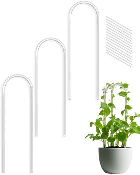 Whtawtaw Trel-acr-001 3 Pack U-shaped Clear Acrylic Garden Trellis Indoor Plant Support For Climbi