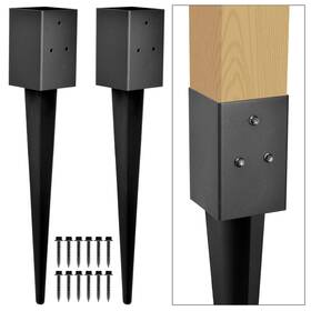 Wimart Ax008 Fence Post Anchor 4ftftx4ftft Heavy Duty Metal Ground Spike 36ftftx4ftftx4ftft For Mailbox