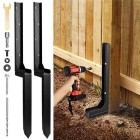 Wimart Ax012 Rotten Leaning Fence Post Repair Kit Adjustable Angle Quick Easy Fix Widen Heavy