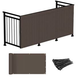 Bds3025if Windscreen4less 30 Inch Tall Balcony Fence Deck Privacy Screen Windscreen Mesh Cover Patio Brown